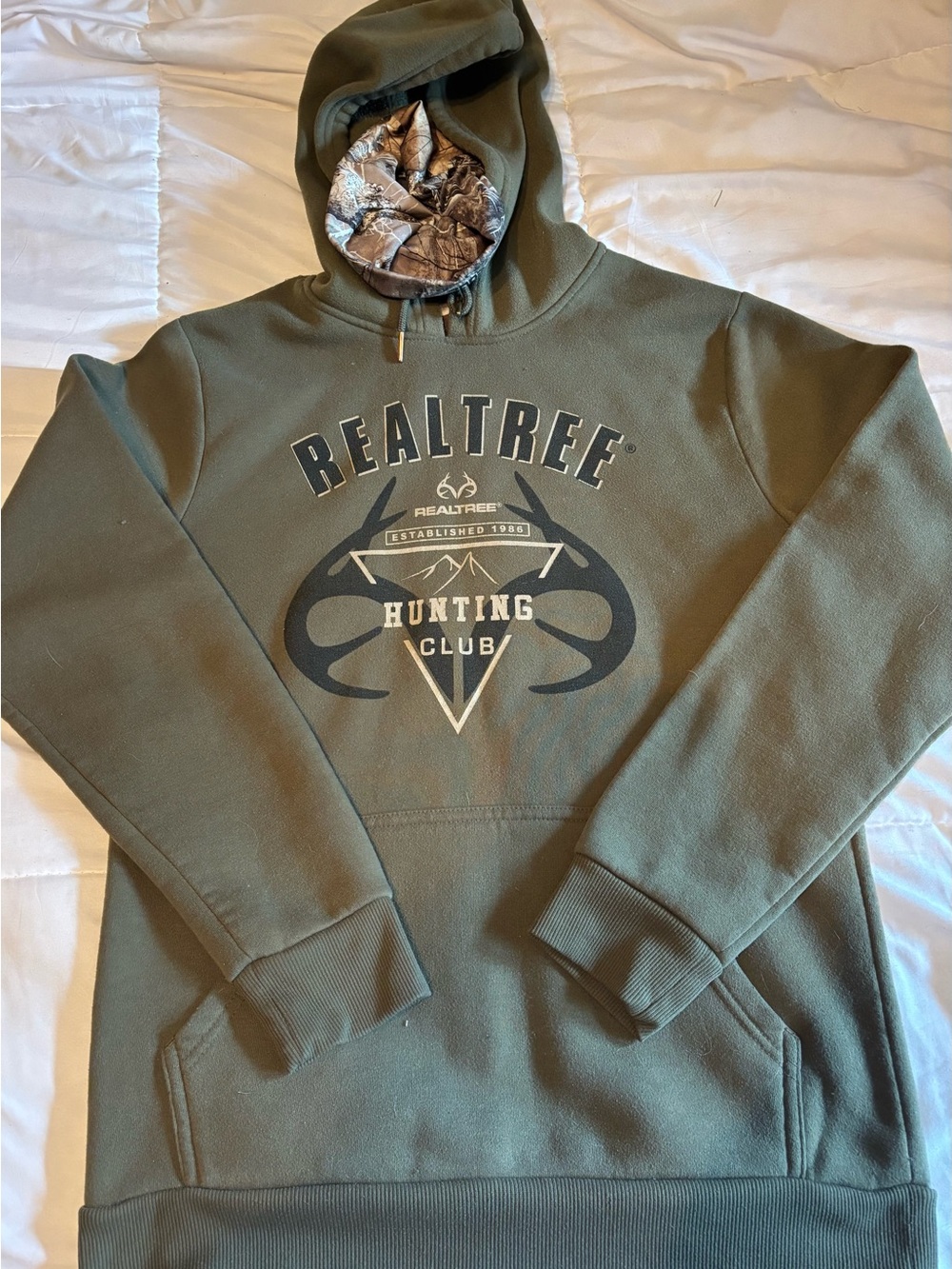 Realtree Olive Green Camo-Lined Hunting Club Hoodie
